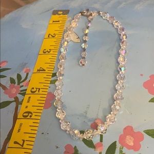 Clear ab Swarovski crystal beaded necklace